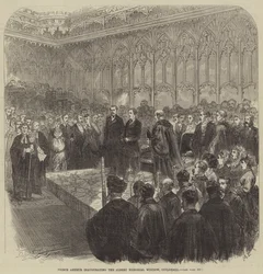 Prince Arthur inaugurating the Albert Memorial Window, Guildhall